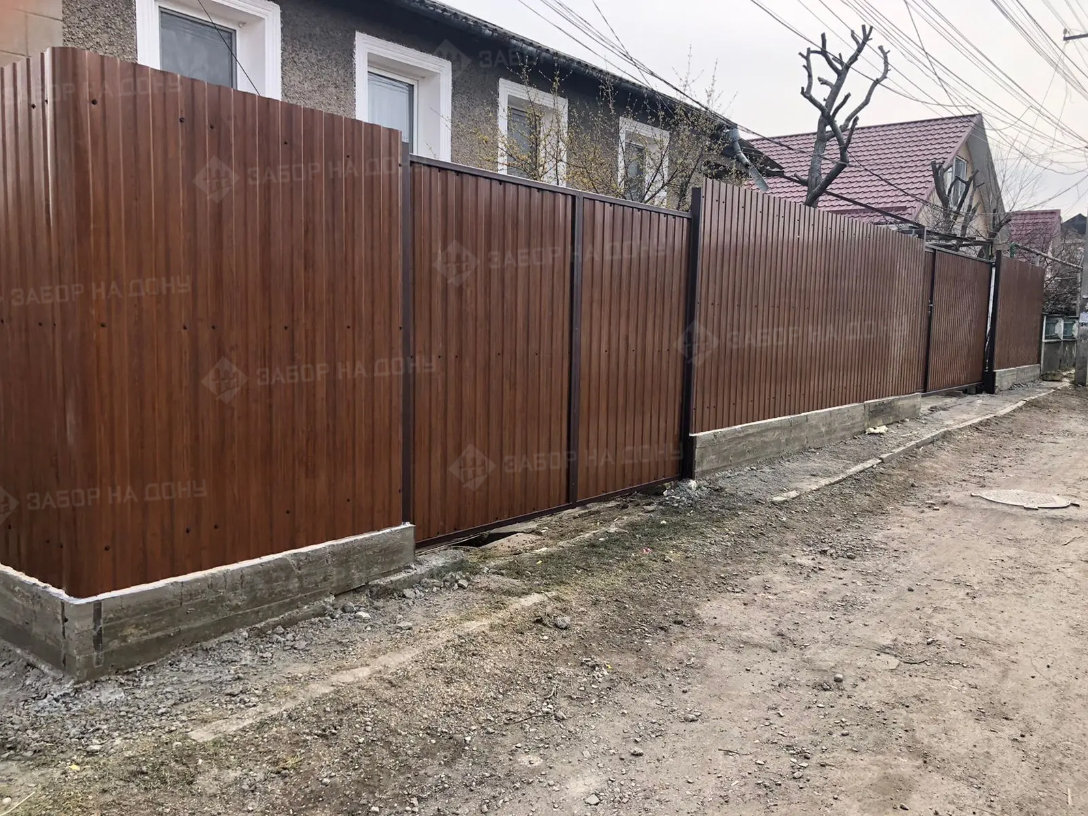 Распашные ворота из профлиста  в Видном